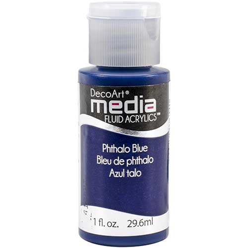 DecoArt Media Fluid Acrylic Paint - Phthalo Blue